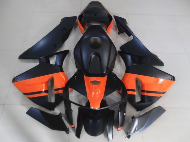 Shop 2005-2006 Honda CBR600RR Motorcycle Fairings - Matte Black Glossy Orange Canada