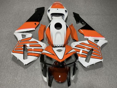 Shop 2005-2006 Honda CBR600RR Motorcycle Fairings - White Orange Wings Canada