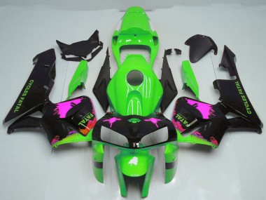 Shop 2005-2006 Honda CBR600RR Motorcycle Fairings - Pink Splatter on Green Canada
