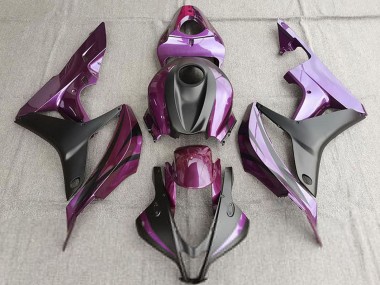 Shop 2007-2008 Honda CBR600RR Motorcycle Fairing - Purple Matte Black Canada
