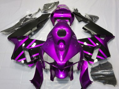 Shop 2005-2006 Honda CBR600RR Motorcycle Fairings - Purple Glossy Black Design Canada