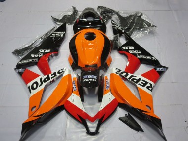 Shop 2007-2008 Honda CBR600RR Motorcycle Fairing - Orange White Red Glossy Black Repsol Canada