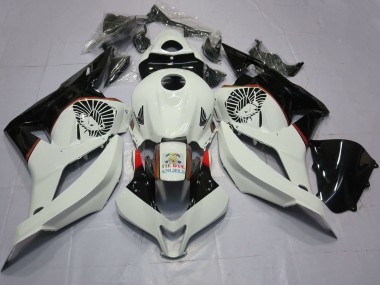Shop 2009-2012 Honda CBR600RR Motorcycle Fairings - White Glossy Black Tie Dye Canada