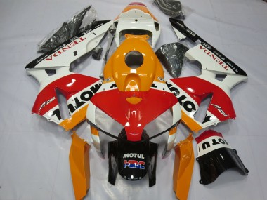 Shop 2005-2006 Honda CBR600RR Motorcycle Fairings - White Repsol Canada