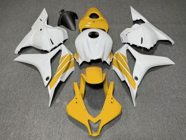 Shop 2009-2012 Honda CBR600RR Motorcycle Fairings - White Yellow Stripe Canada