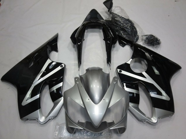 2004-2007 Honda CBR600 F4i Motorcycle Fairings - Silver Glossy Black Canada