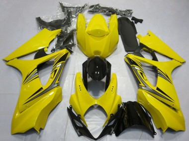 Shop 2007-2008 Suzuki GSXR 1000 Motorcycle Fairings - Yellow Glossy Black OEM Style Canada