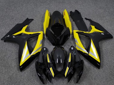 Shop 2006-2007 Suzuki GSXR 600 / GSXR 750 Motorcycle Fairings - Glossy Black Yellow Silver OEM Style Canada