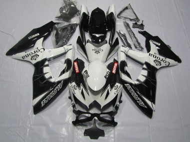 Shop 2008-2010 Suzuki GSXR 600 / GSXR 750 Motorcycle Fairing - White Black Alstare Corona Motul Canada