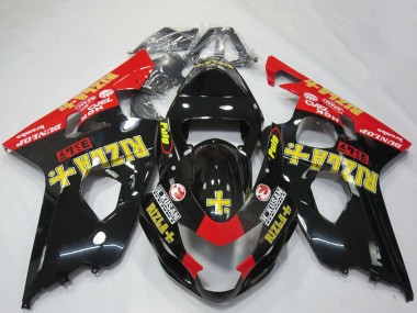 Shop 2004-2005 Suzuki GSXR 600 / GSXR 750 Motorcycle Fairings - Glossy Black Red Yellow Rizla Canada