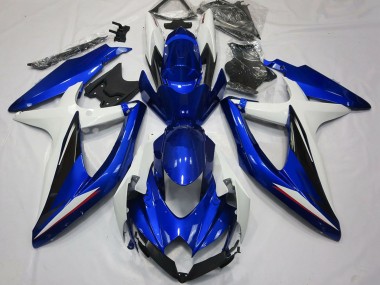 Shop 2008-2010 Suzuki GSXR 600 / GSXR 750 Motorcycle Fairings - White Blue Black Canada