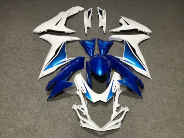 Shop 2011-2024 Suzuki GSXR 600 / GSXR 750 Motorcycle Fairings - Blue White Custom Canada