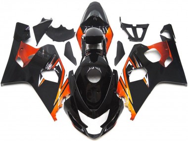 Shop 2004-2005 Suzuki GSXR 600 / GSXR 750 Motorcycle Fairings - Glossy Black Orange OEM Style Canada
