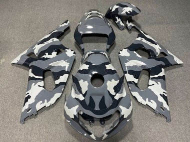 Shop 2001-2003 Suzuki GSXR 600 / GSXR 750 Motorcycle Fairings - Grey Black White Camouflage Canada