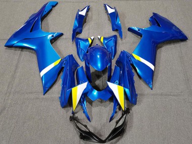 Shop 2011-2024 Suzuki GSXR 600 / GSXR 750 Motorcycle Fairings - Blue White Yellow Canada