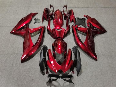 Shop 2008-2010 Suzuki GSXR 600 / GSXR 750 Motorcycle Fairings - Candy Red Black Canada