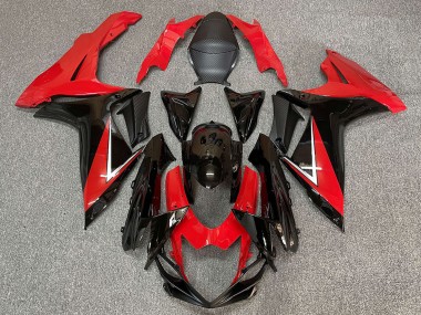 Shop 2011-2024 Suzuki GSXR 600 / GSXR 750 Abs Motorcycle Fairing - Red Glossy Black Canada