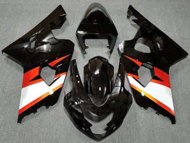 Shop 2004-2005 Suzuki GSXR 600 / GSXR 750 Motorcycle Fairings - Glossy Black Orange White Canada