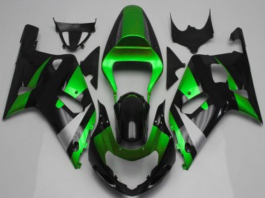 Shop 2001-2003 Suzuki GSXR 600 / GSXR 750 Motorcycle Fairing - Green Silver Glossy Black Canada