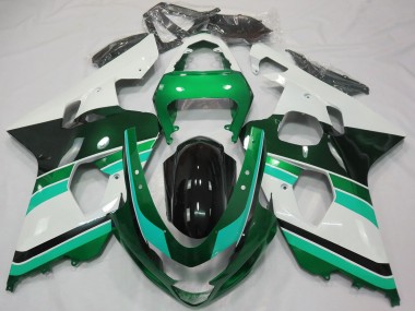 Shop 2004-2005 Suzuki GSXR 600 / GSXR 750 Motorcycle Fairings - Glossy Green Green White Canada