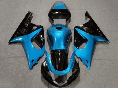 Shop 2001-2003 Suzuki GSXR 600 / GSXR 750 Motorcycle Fairings - Light Blue Glossy Black Canada