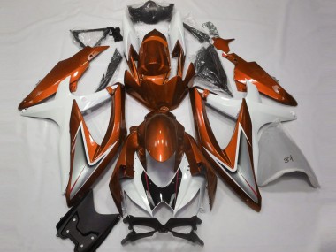 Shop 2008-2010 Suzuki GSXR 600 / GSXR 750 Motorcycle Fairings - White Orange Silver Black Canada