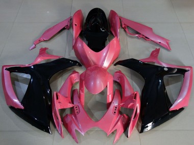 Shop 2006-2007 Suzuki GSXR 600 / GSXR 750 Motorcycle Fairings - Pink Glossy Black Canada