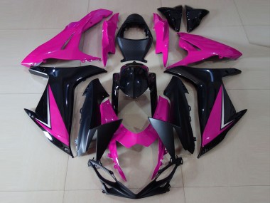 Shop 2011-2024 Suzuki GSXR 600 / GSXR 750 Motorcycle Fairings - Pink Glossy Black Matte Black Canada
