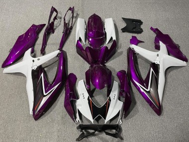Shop 2008-2010 Suzuki GSXR 600 / GSXR 750 Motorcycle Fairing - White Purple Black Canada