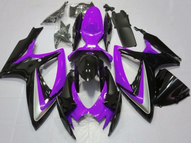 Shop 2006-2007 Suzuki GSXR 600 / GSXR 750 Motorcycle Fairings - Purple Glossy Black Canada