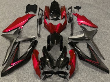 Shop 2008-2010 Suzuki GSXR 600 / GSXR 750 Motorcycle Fairings - Red Glossy Black Matte Black Canada
