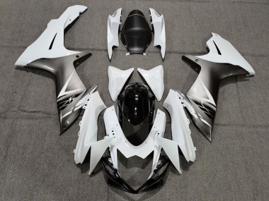 Shop 2011-2024 Suzuki GSXR 600 / GSXR 750 Motorcycle Fairings - White Grey Black Canada