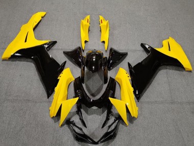Shop 2011-2024 Suzuki GSXR 600 / GSXR 750 Motorcycle Fairings - Yellow Glossy Black Canada
