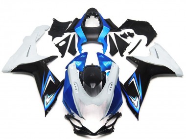 Shop 2011-2024 Suzuki GSXR 600 / GSXR 750 Motorcycle Fairings - White Light Blue Glossy Black Canada