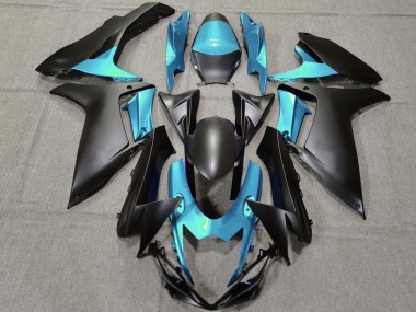 Shop 2011-2024 Suzuki GSXR 600 / GSXR 750 Motorcycle Fairings - Light Blue Matte Black Canada