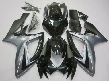 Shop 2006-2007 Suzuki GSXR 600 / GSXR 750 Motorcycle Fairings - Silver Glossy Black Matte Black Canada