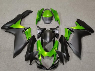 Shop 2011-2024 Suzuki GSXR 600 / GSXR 750 Motorcycle Fairings - Green Matte Black Canada