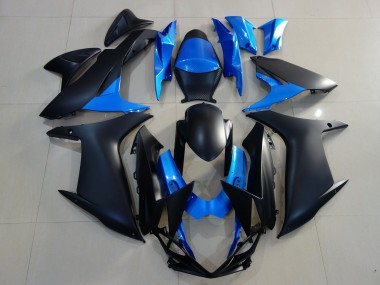 Shop 2011-2024 Suzuki GSXR 600 / GSXR 750 Motorcycle Fairings - Blue Matte Black Canada