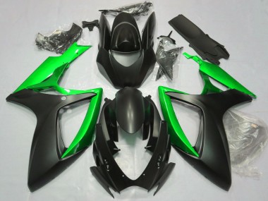Shop 2006-2007 Suzuki GSXR 600 / GSXR 750 Motorcycle Fairings - Matte Black Green Canada