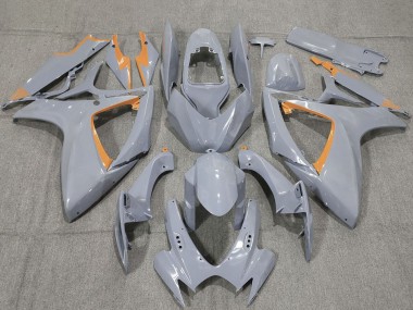 Shop 2006-2007 Suzuki GSXR 600 / GSXR 750 Motorcycle Fairings - Nardo Grey and Orange Trim Canada
