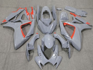 Shop 2006-2007 Suzuki GSXR 600 / GSXR 750 Motorcycle Fairings - Nardo Grey and Red Trim Canada