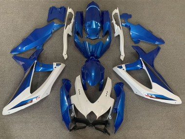 Shop 2008-2010 Suzuki GSXR 600 / GSXR 750 Motorcycle Fairings - White Blue OEM Style Canada
