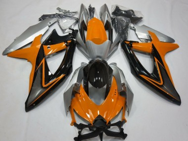 Shop 2008-2010 Suzuki GSXR 600 / GSXR 750 Motorcycle Fairings - Silver Orange Glossy Black Canada