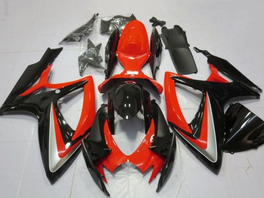 Shop 2006-2007 Suzuki GSXR 600 / GSXR 750 Motorcycle Fairings - Red Silver Glossy Black Canada