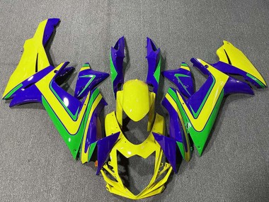 Shop 2011-2024 Suzuki GSXR 600 / GSXR 750 Motorcycle Fairings - Blue Yellow Green Canada