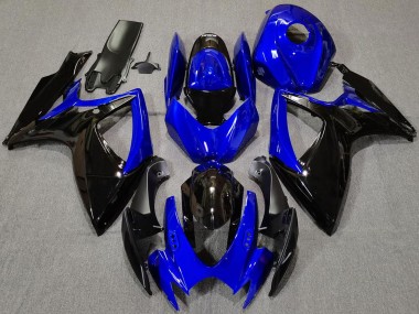 Shop 2006-2007 Suzuki GSXR 600 / GSXR 750 Motorcycle Fairings - Blue Glossy Black Canada