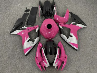 Shop 2006-2007 Suzuki GSXR 600 / GSXR 750 Motorcycle Fairings - Pink Silver Glossy Black Canada