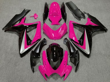 Shop 2006-2007 Suzuki GSXR 600 / GSXR 750 Motorcycle Fairings - Pink Silver Glossy Black OEM Style Canada