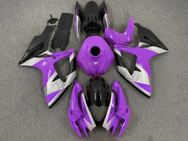 Shop 2006-2007 Suzuki GSXR 600 / GSXR 750 Motorcycle Fairings - Purple Silver Glossy Black Canada