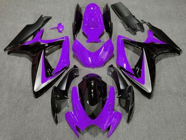 Shop 2006-2007 Suzuki GSXR 600 / GSXR 750 Motorcycle Fairings - Purple Silver Glossy Black OEM Style Canada